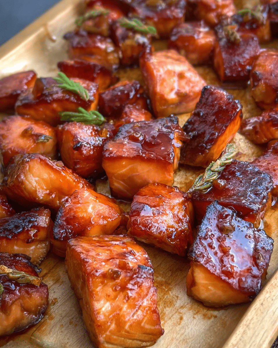 Candied Smoked Salmon Bites