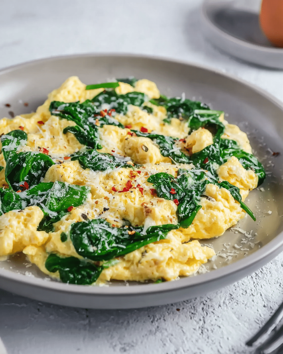 Scrambled Eggs with Spinach