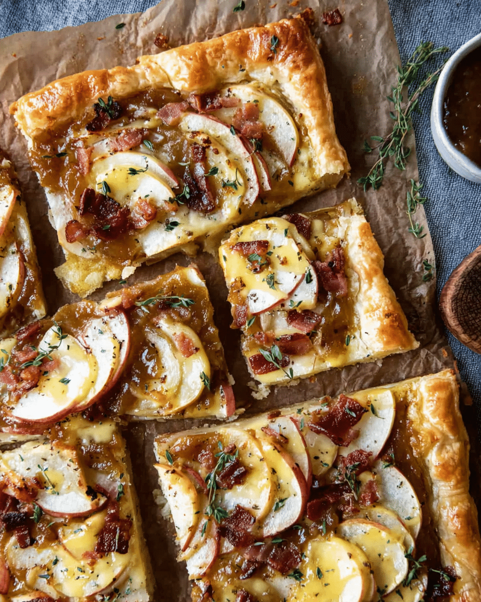 Apple Butter and Melted Brie Tart