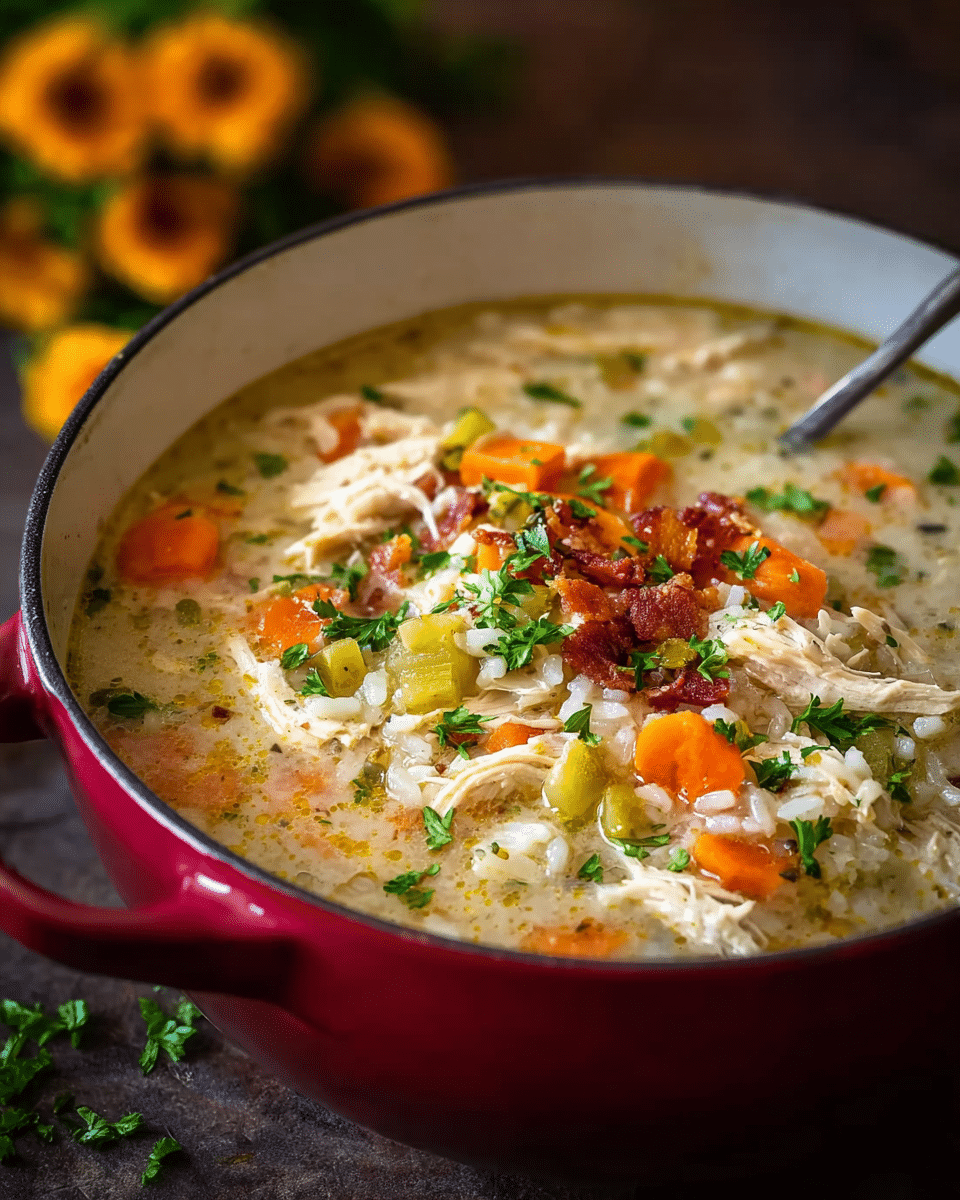 Ranch Chicken and Rice Soup