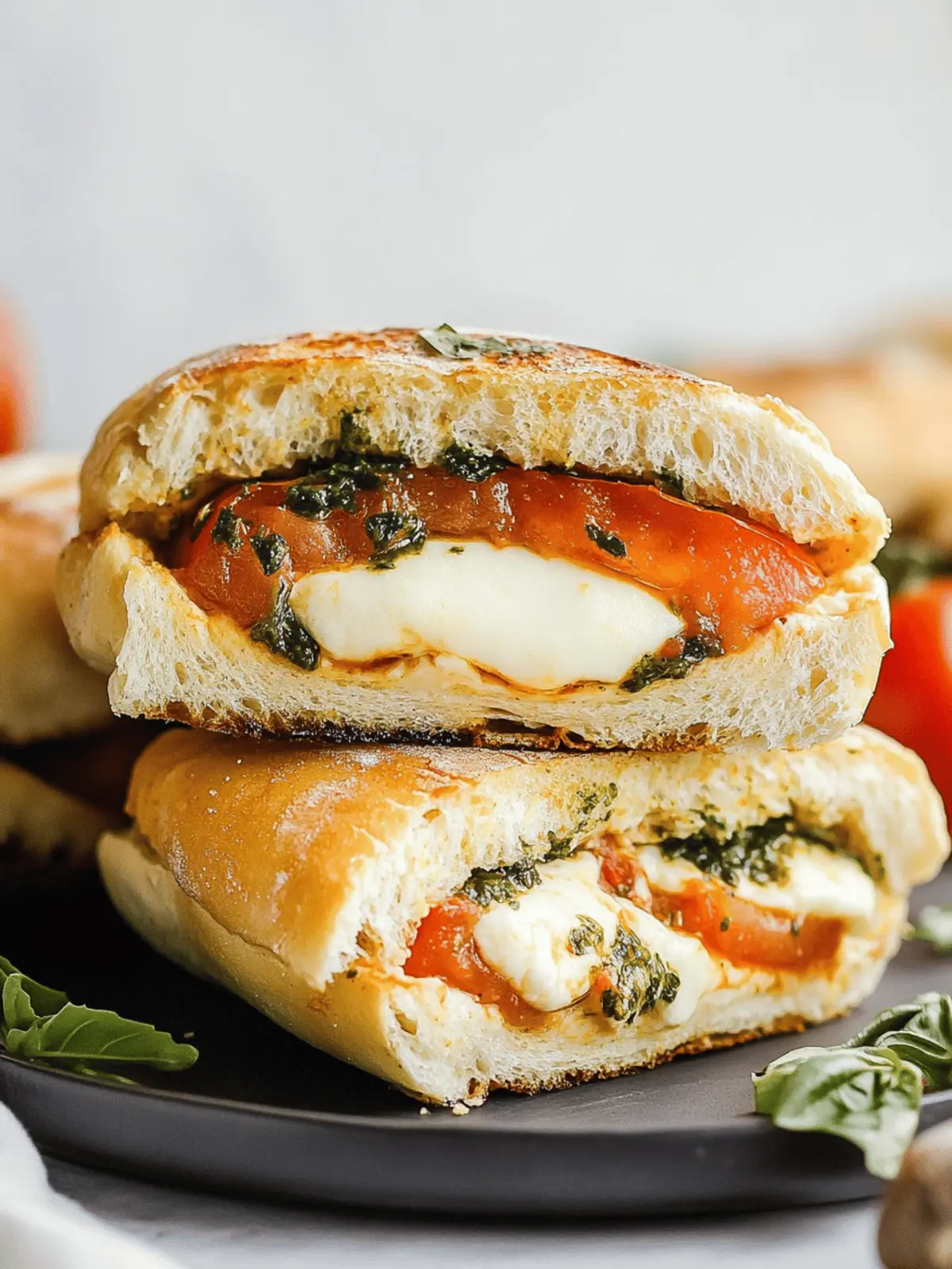Irresistible Tomato Mozzarella Panini: Quick Vegetarian Bliss 2 Tomato Mozzarella Panini