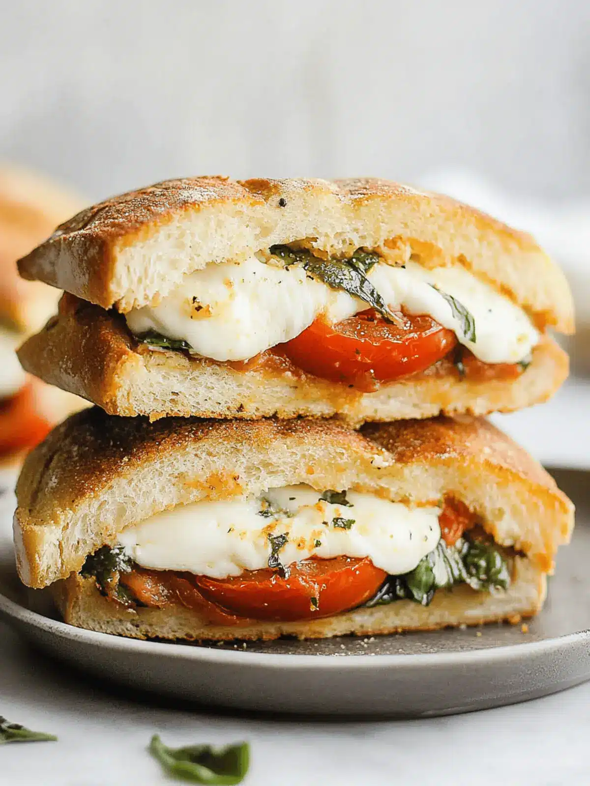 Irresistible Tomato Mozzarella Panini: Quick Vegetarian Bliss 4 Tomato Mozzarella Panini