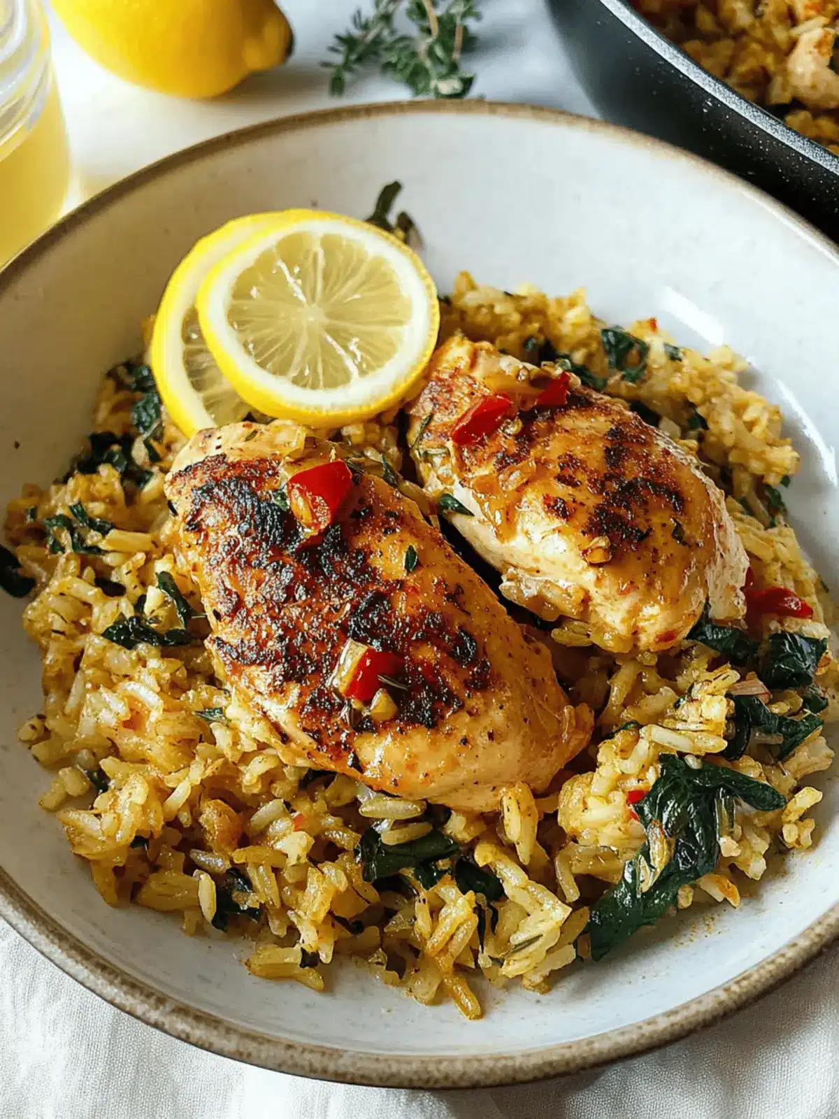 One Pan Greek Lemon Chicken and Rice Skillet for Busy Nights 5 One Pan Greek Lemon Chicken and Rice Skillet