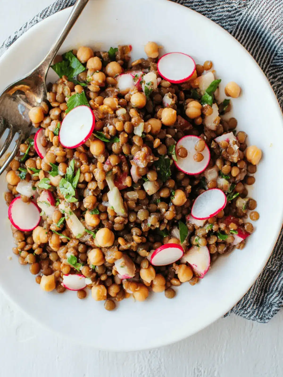 Lemony Lentil and Chickpea Salad with Radish and Herbs Delight 4 Lemony Lentil and Chickpea Salad with Radish and Herbs