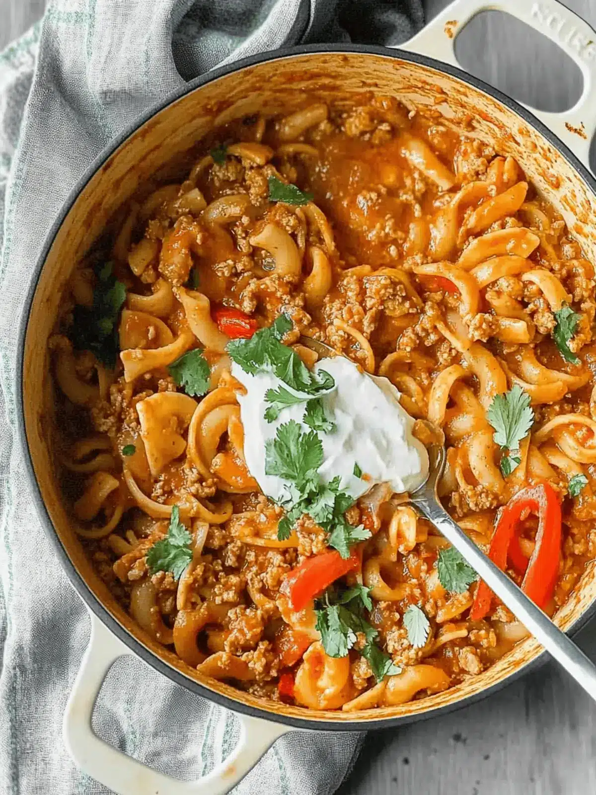 One Pot Ground Chicken Fajita Pasta for Effortless Comfort Cooking 4 One Pot Ground Chicken Fajita Pasta for Effortless Comfort Cooking