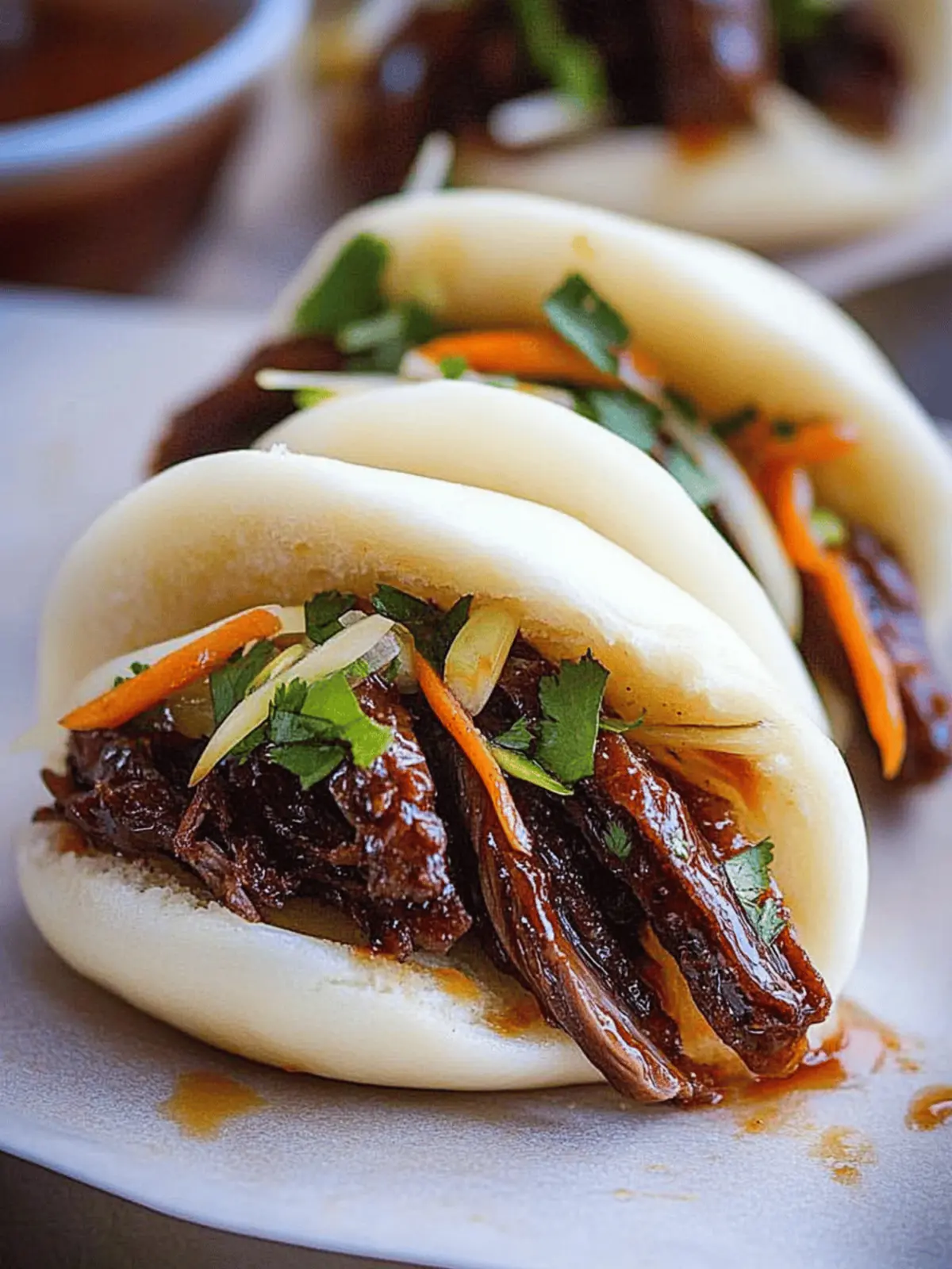 Sticky, Spicy Soy & Ginger Boneless Short Rib Bao Buns Delight 5 Sticky, Spicy Soy & Ginger Boneless Short Rib Bao Buns
