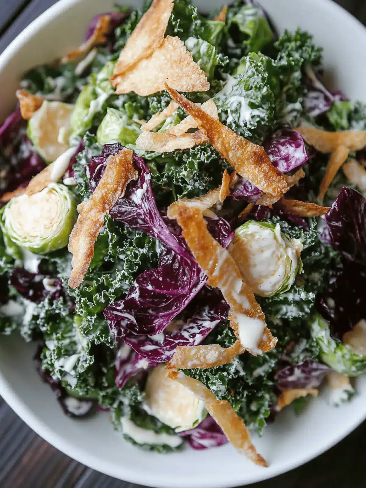 Kale Caesar Salad with Brussels Sprouts for a Flavor Bomb 4 Kale Caesar Salad with Brussels Sprouts for a Flavor Bomb