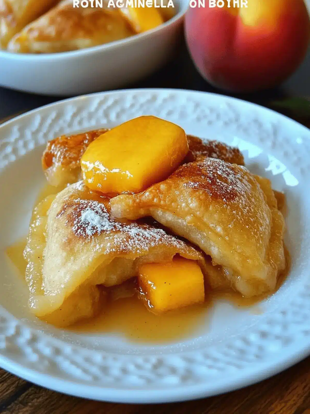 Quick & Easy Peach Dumplings with Caramel Bliss Tonight 4 Quick & Easy Peach Dumplings