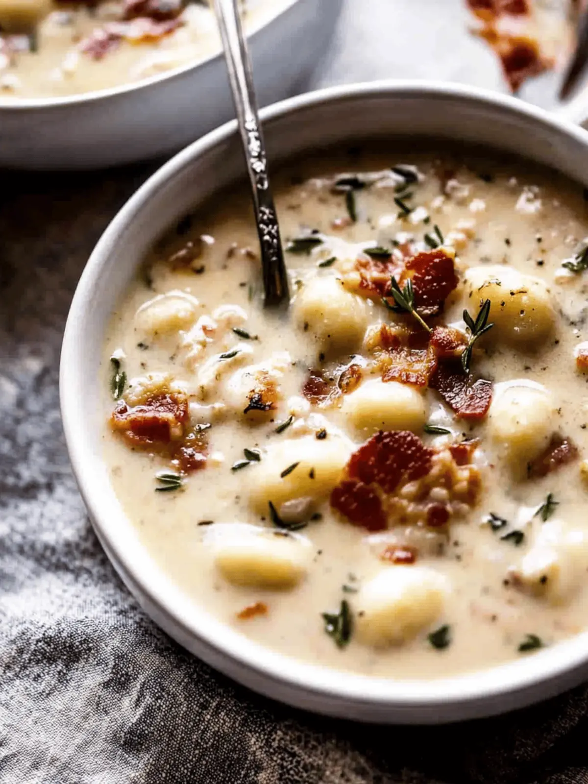 Creamy Gnocchi Soup with Rosemary Bacon for Ultimate Comfort 4 Creamy Gnocchi Soup with Rosemary Bacon