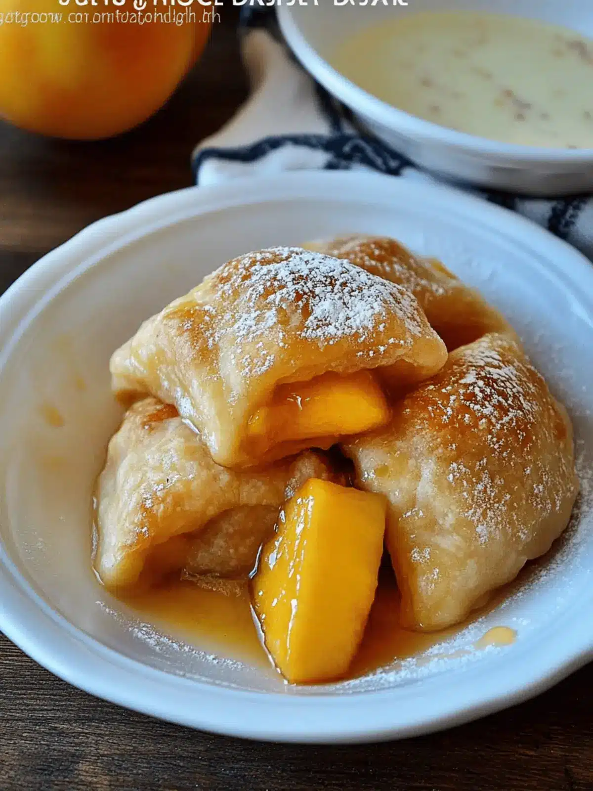 Quick & Easy Peach Dumplings with Caramel Bliss Tonight 5 Quick & Easy Peach Dumplings