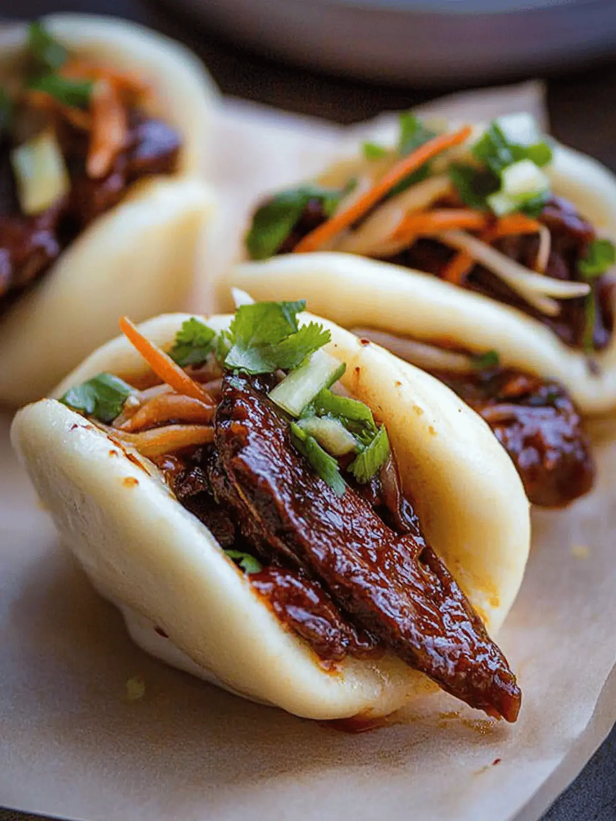Sticky, Spicy Soy & Ginger Boneless Short Rib Bao Buns Delight 3 Sticky, Spicy Soy & Ginger Boneless Short Rib Bao Buns Delight