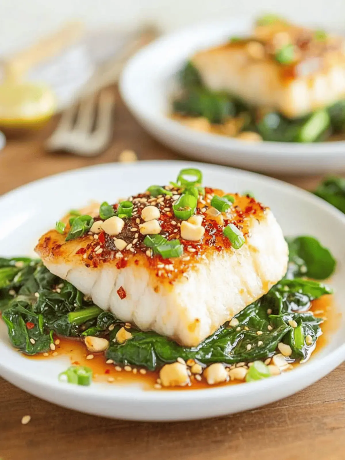 Chilean Sea Bass Recipe with Asian Glaze & Sesame Spinach Bliss 4 Chilean Sea Bass Recipe with Asian Glaze and Sesame Spinach