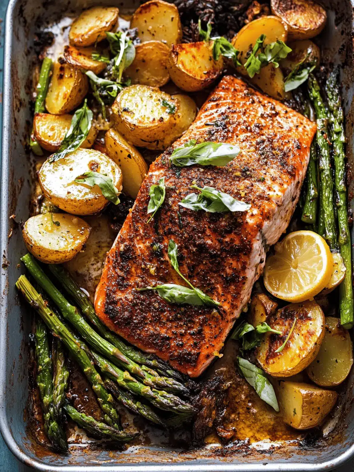 Lemon Brown Butter Salmon with Parmesan Asparagus Delight 2 Lemon Brown Butter Salmon and Potatoes with Parmesan Asparagus