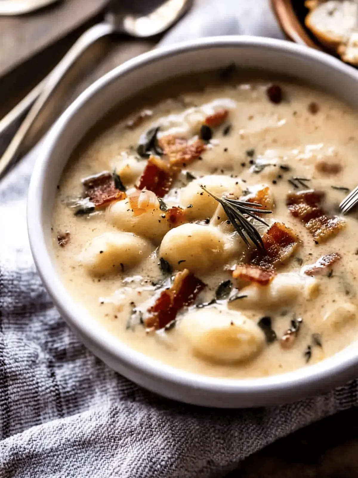 Creamy Gnocchi Soup with Rosemary Bacon for Ultimate Comfort 2 Creamy Gnocchi Soup with Rosemary Bacon
