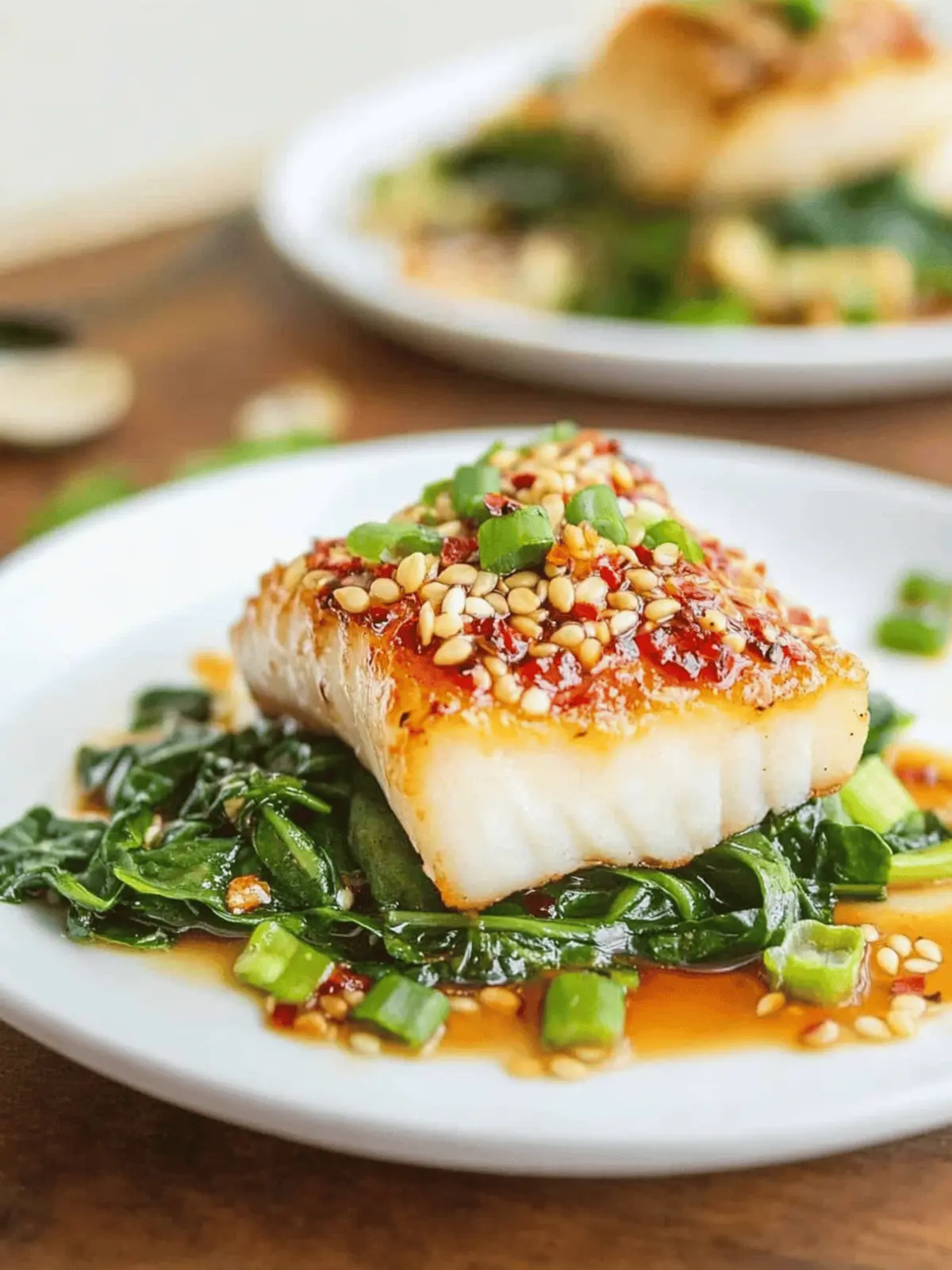 Chilean Sea Bass Recipe with Asian Glaze & Sesame Spinach Bliss 3 Chilean Sea Bass Recipe with Asian Glaze and Sesame Spinach