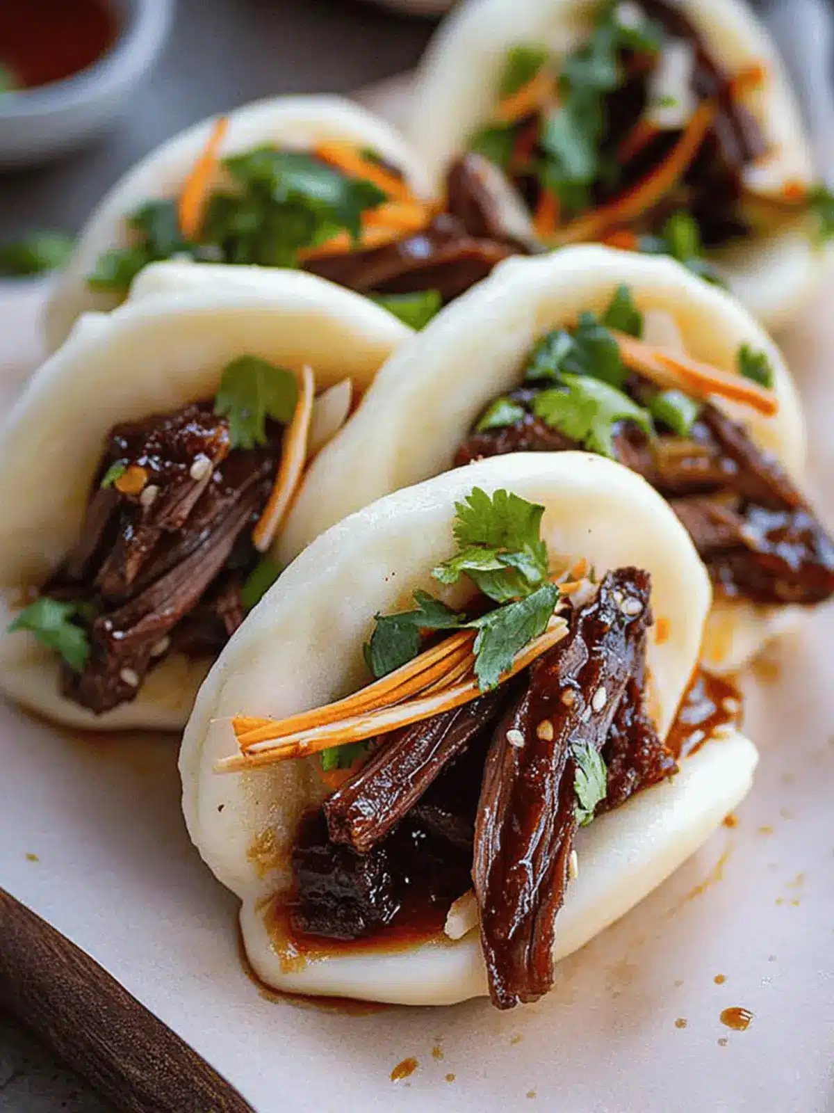 Sticky, Spicy Soy & Ginger Boneless Short Rib Bao Buns Delight 2 Sticky, Spicy Soy & Ginger Boneless Short Rib Bao Buns Delight
