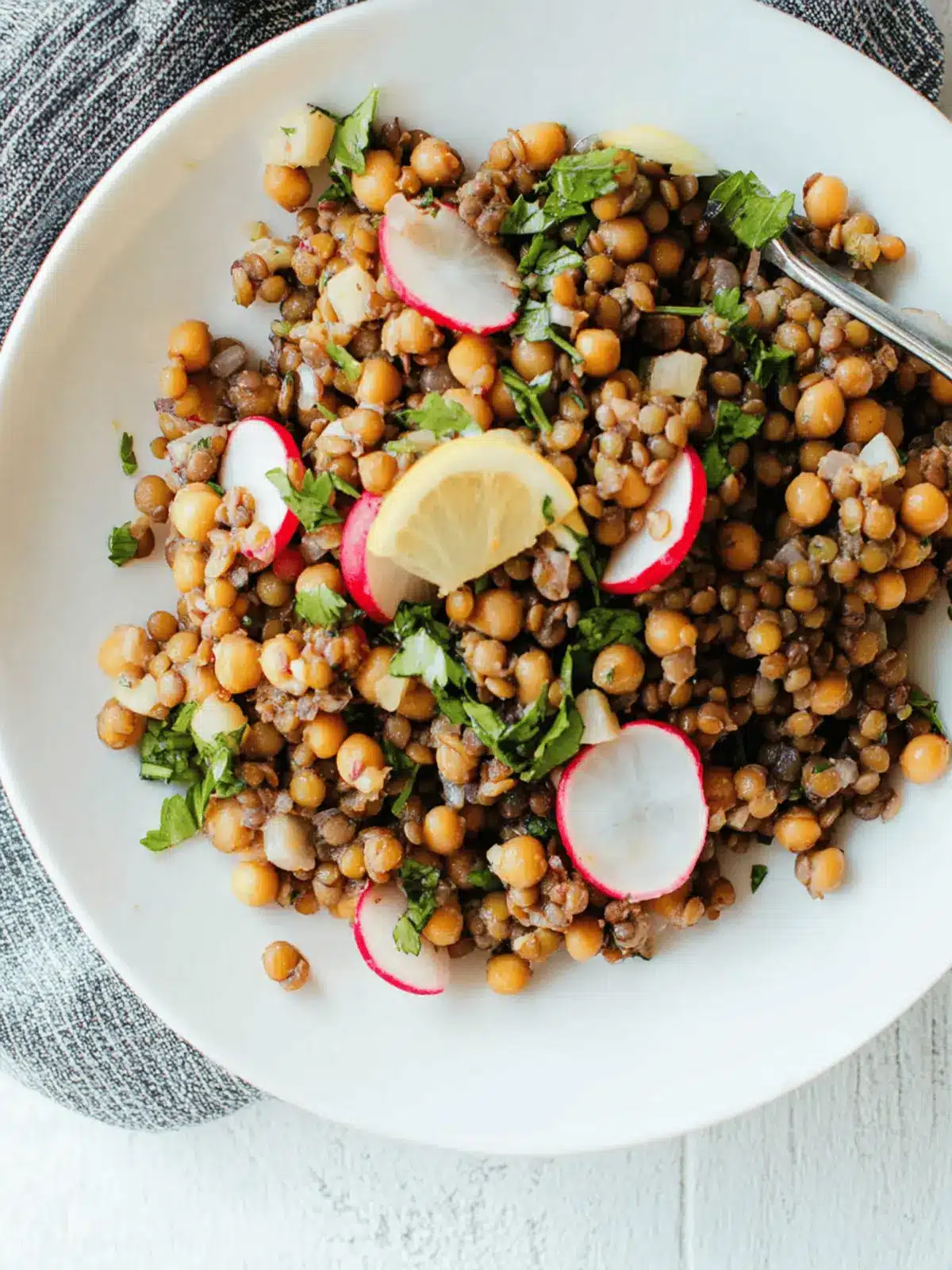 Lemony Lentil and Chickpea Salad with Radish and Herbs Delight 3 Lemony Lentil and Chickpea Salad with Radish and Herbs
