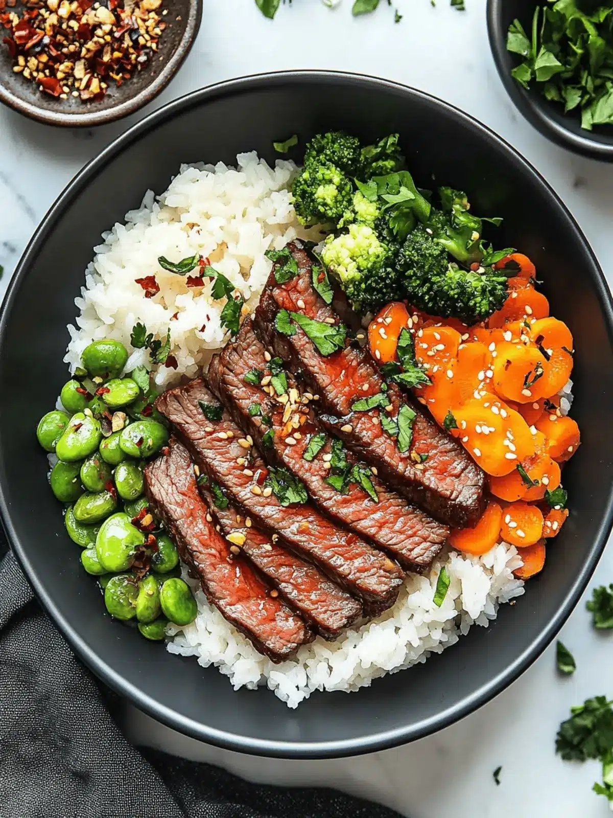 Savory Steak Rice Bowls for a Quick, Flavorful Dinner 4 Steak Rice Bowls