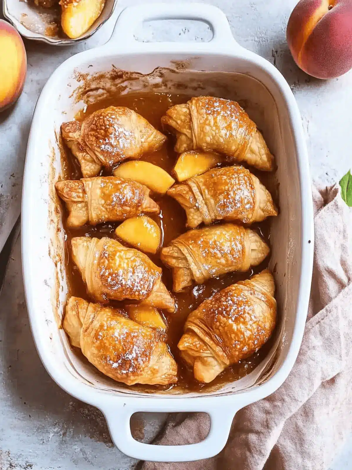 Irresistible Peach Dumplings with Spiced Whiskey Sauce 5 Peach Dumplings