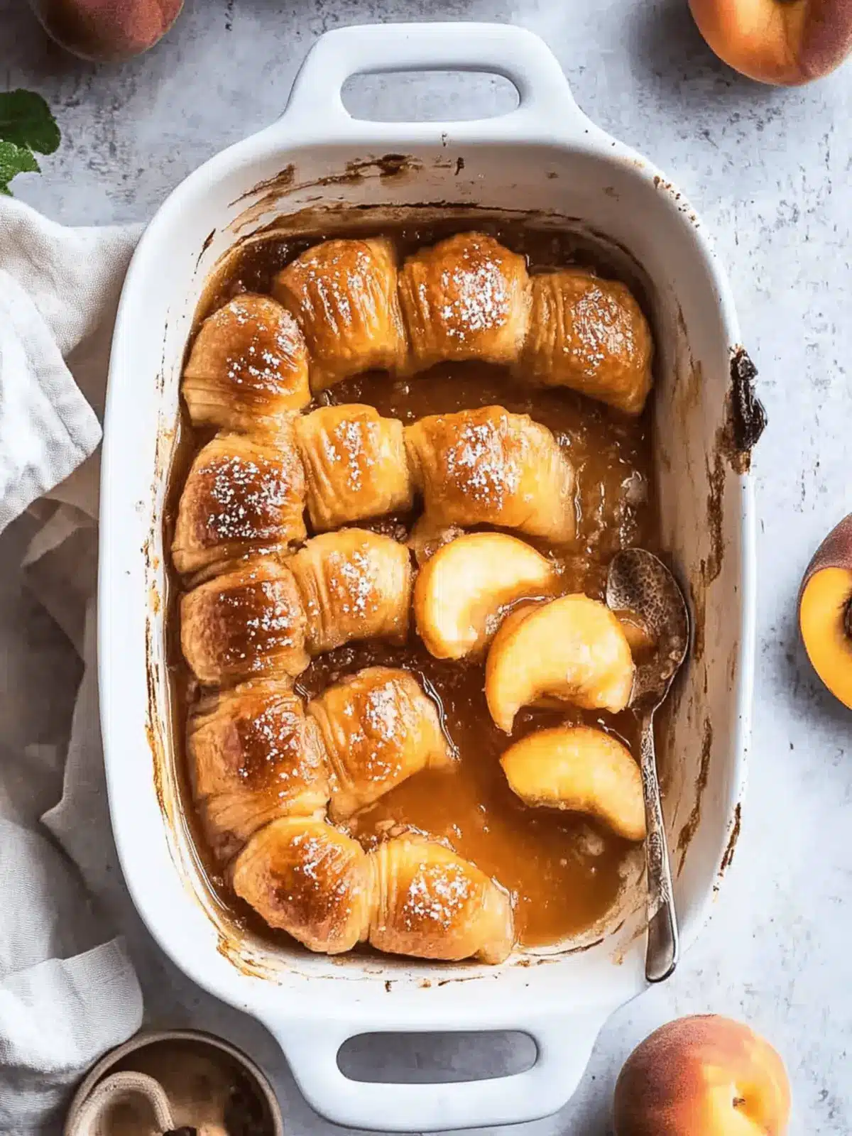 Irresistible Peach Dumplings with Spiced Whiskey Sauce 4 Peach Dumplings