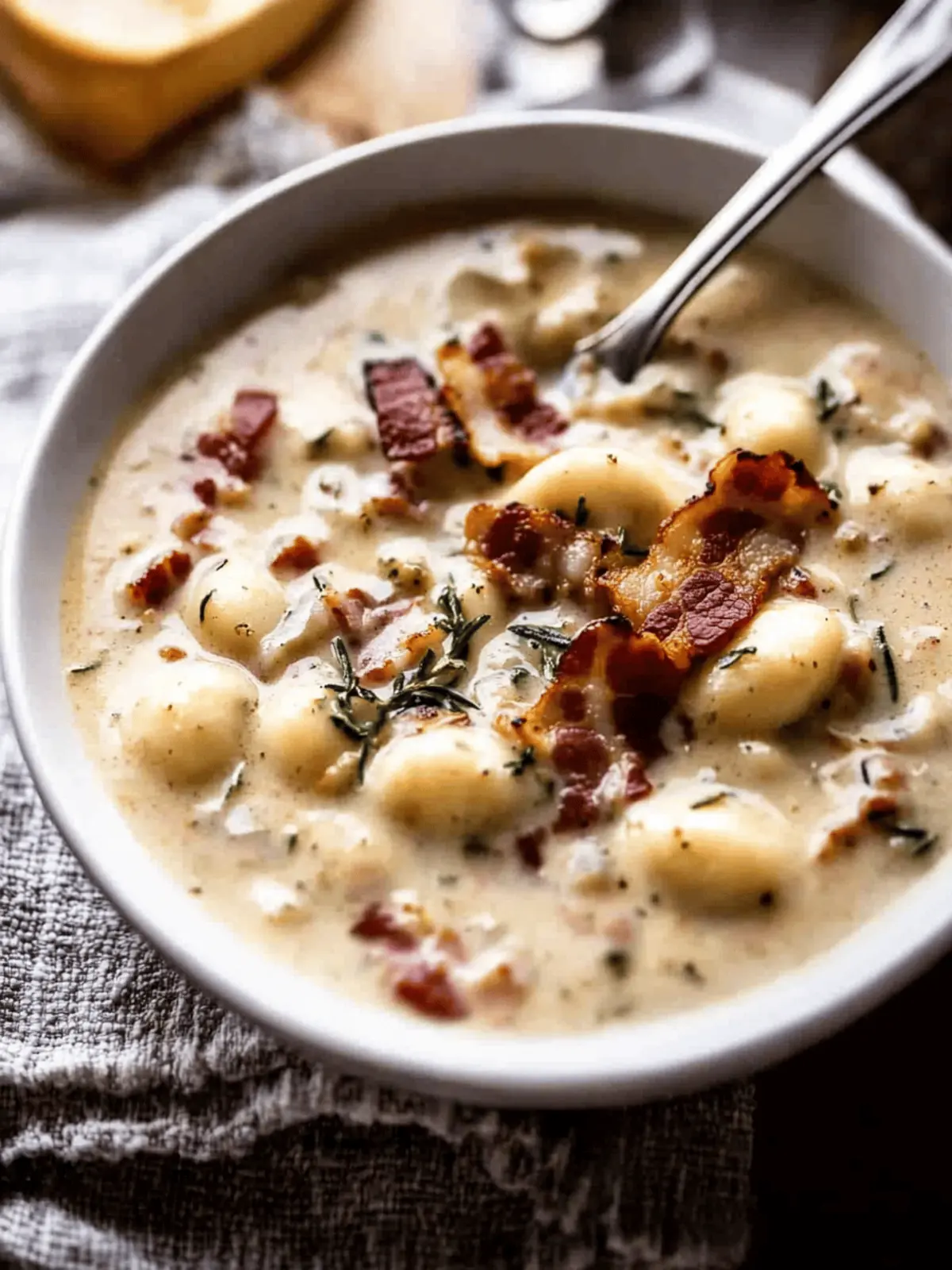 Creamy Gnocchi Soup with Rosemary Bacon for Ultimate Comfort 3 Creamy Gnocchi Soup with Rosemary Bacon