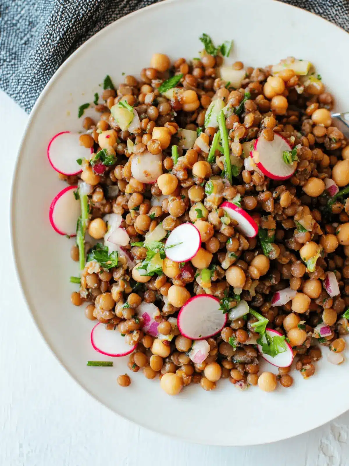 Lemony Lentil and Chickpea Salad with Radish and Herbs Delight 2 Lemony Lentil and Chickpea Salad with Radish and Herbs