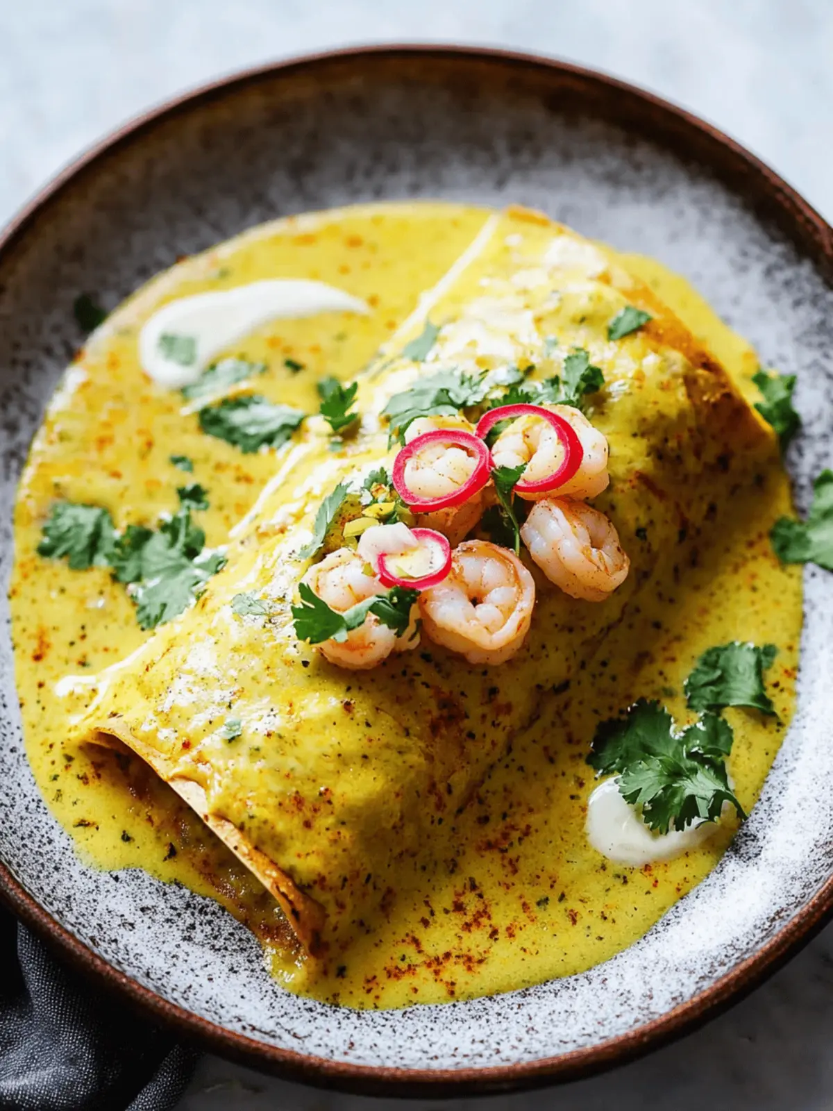 Delicious Shrimp Enchiladas with Bright Yellow Mole Sauce 4 Delicious Shrimp Enchiladas with Bright Yellow Mole Sauce