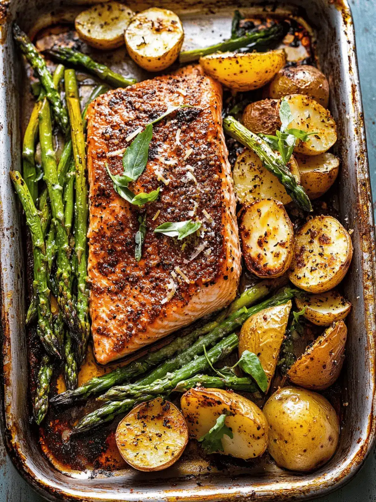 Lemon Brown Butter Salmon with Parmesan Asparagus Delight 3 Lemon Brown Butter Salmon and Potatoes with Parmesan Asparagus