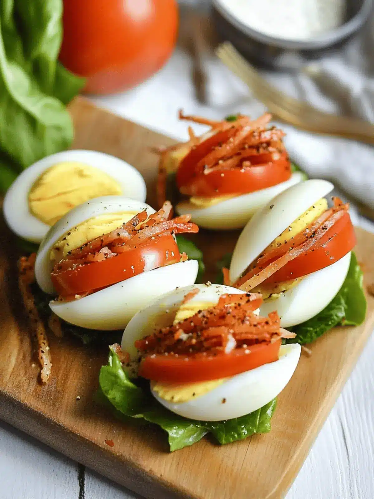 Hard Boiled Egg BLT Bites: The Perfect Low-Carb Snack 4 Hard Boiled Egg BLT Bites