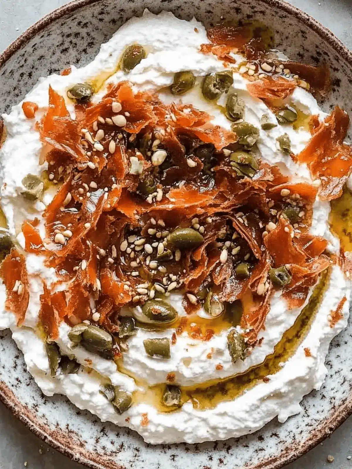 Whipped Ricotta and Crispy Hot Honey Mortadella Dip Delight 5 Whipped Ricotta and Crispy Hot Honey Mortadella Dip