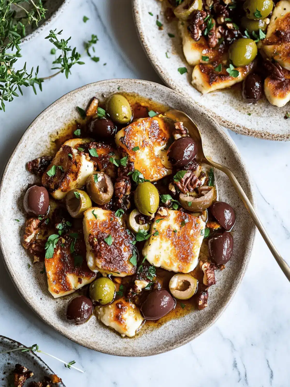 Delicious Pan-Fried Halloumi Cheese with Olives & Hazelnuts 4 Pan-Fried Halloumi Cheese with Olives & Hazelnuts