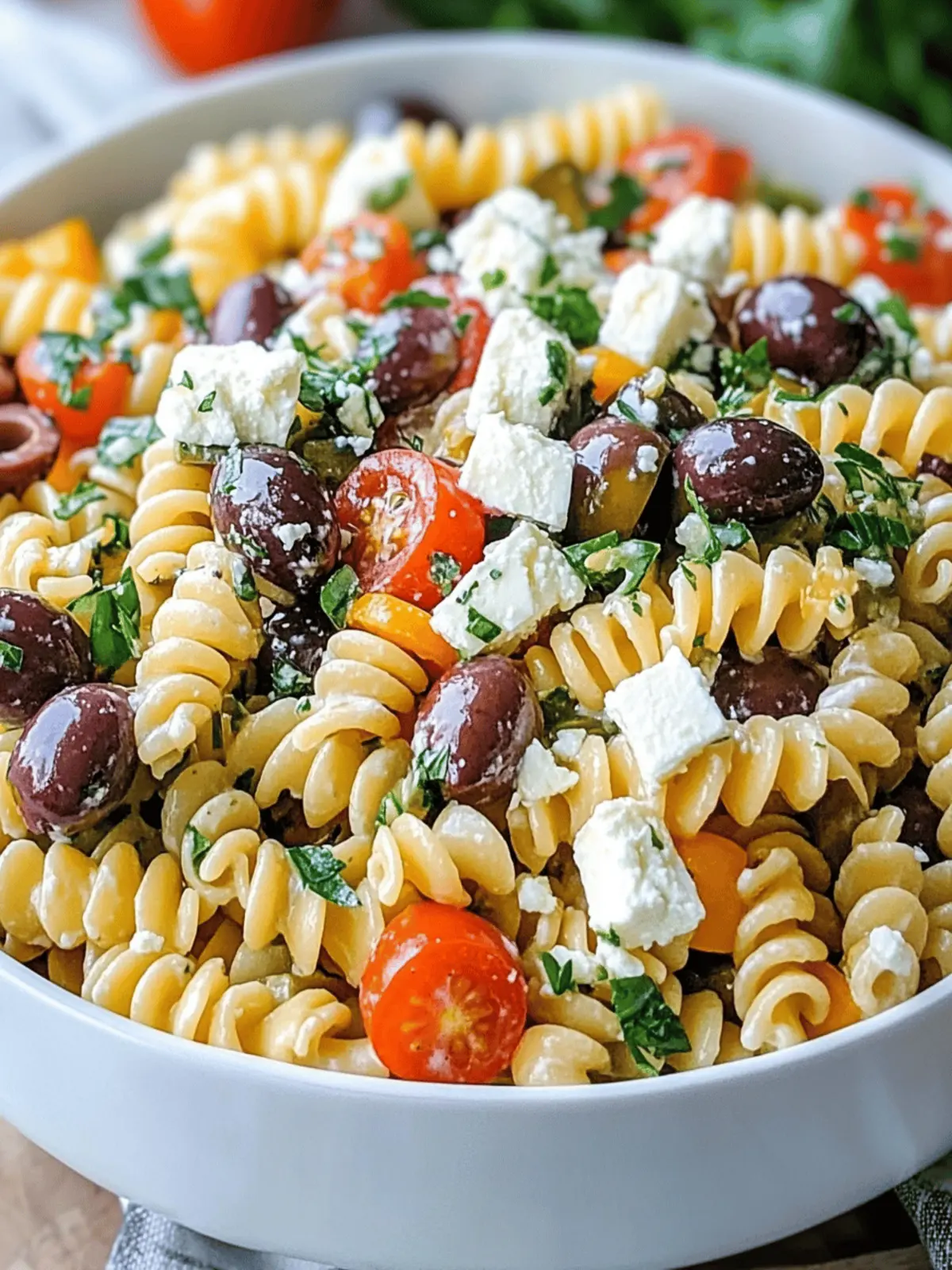 Greek Pasta Salad Recipe with Feta and Olives: Fresh & Easy 3 Greek Pasta Salad Recipe with Feta and Olives