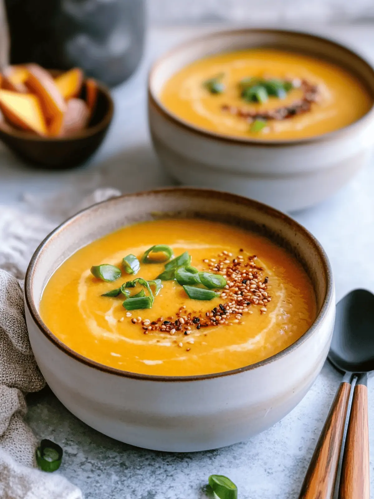 Cozy Slow Cooker Butternut Squash and Sweet Potato Miso Soup 2 Slow Cooker Butternut Squash and Sweet Potato Soup with Miso