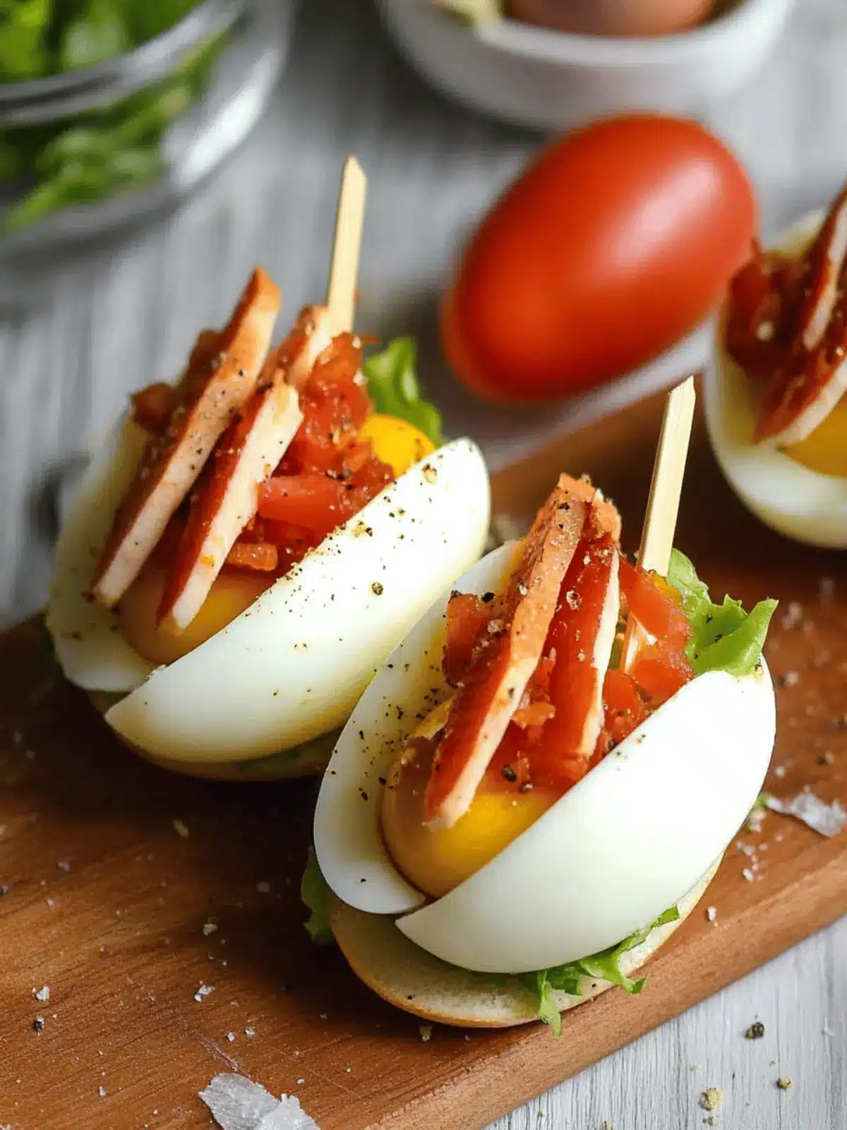Hard Boiled Egg BLT Bites: The Perfect Low-Carb Snack 3 Hard Boiled Egg BLT Bites