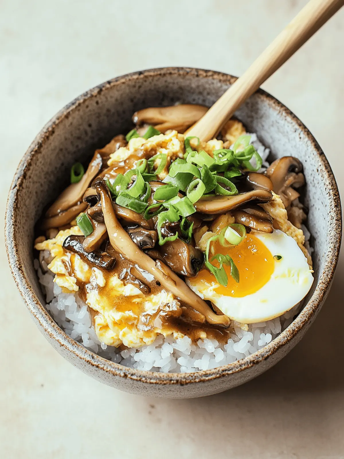 Mushroom and Egg Rice Bowl: Quick, Hearty Comfort Food Delight 4 Mushroom and Egg Rice Bowl