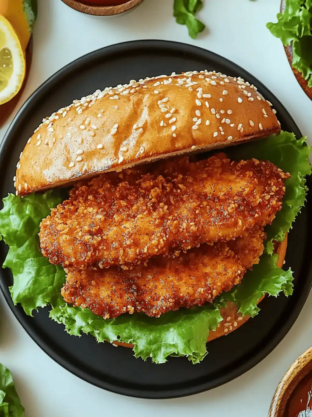 Crispy Lemon Pepper Chicken Sandwich: A Flavorful Twist 3 Crispy Lemon Pepper Chicken Sandwich