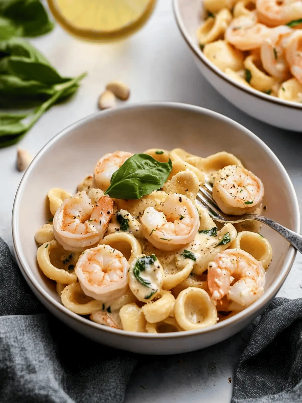 Shrimp Orecchiette with Lemon Garlic Cream Sauce Delight 3 Shrimp Orecchiette with Lemon Garlic Cream Sauce