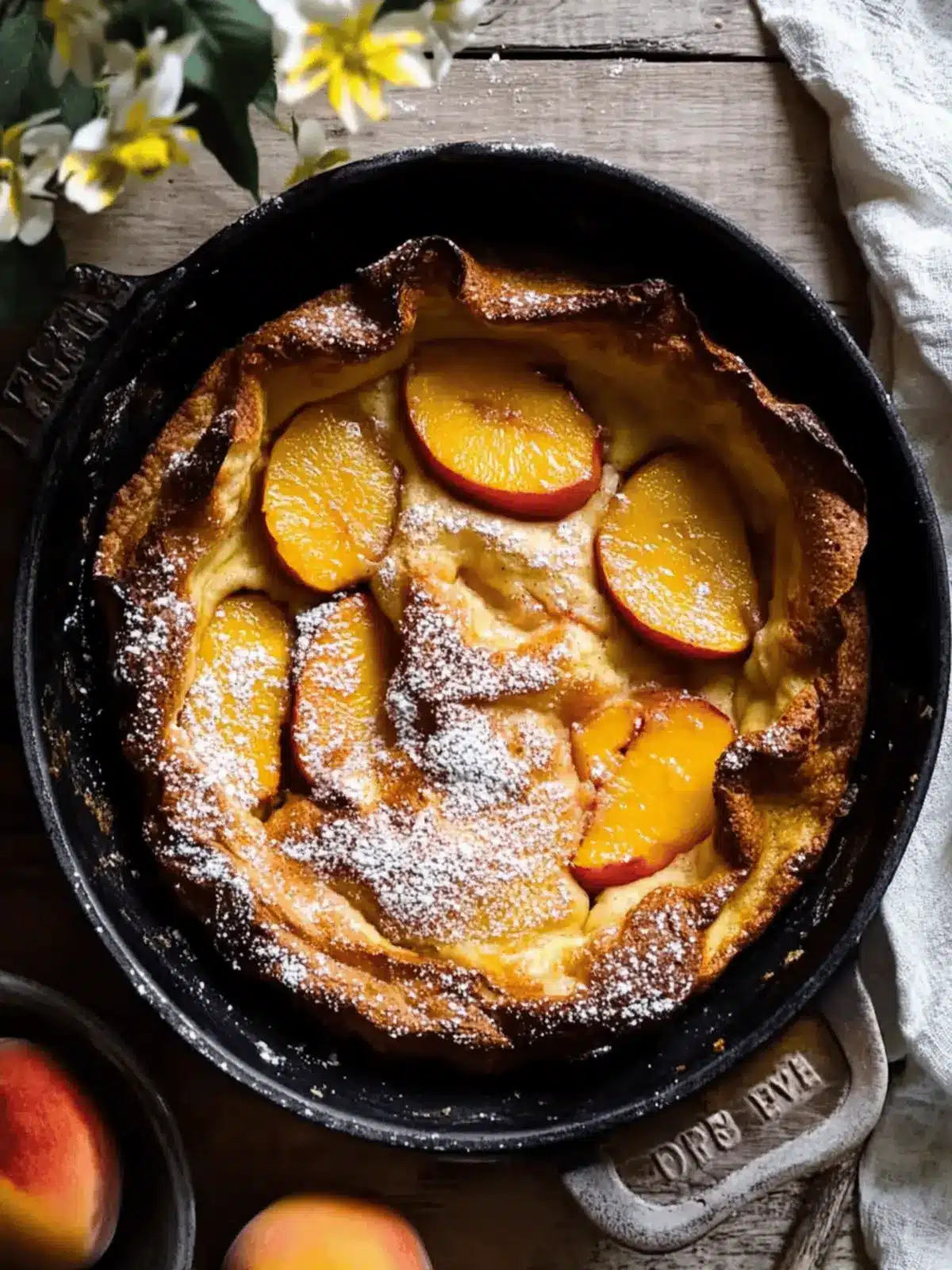 Cinnamon Sugar Peach Dutch Baby for the Perfect Summer Brunch 4 Cinnamon Sugar Peach Dutch Baby