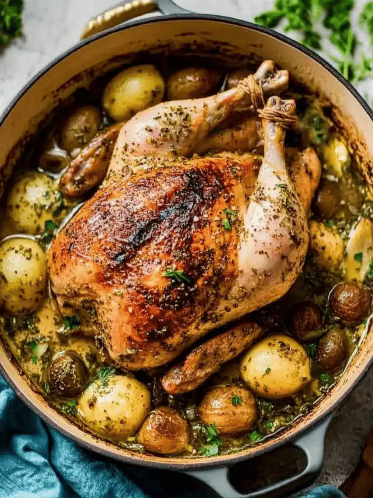 Lemon Herb Pot Roast Chicken: A Creamy Comfort Feast 5 Lemon Herb Pot Roast Chicken