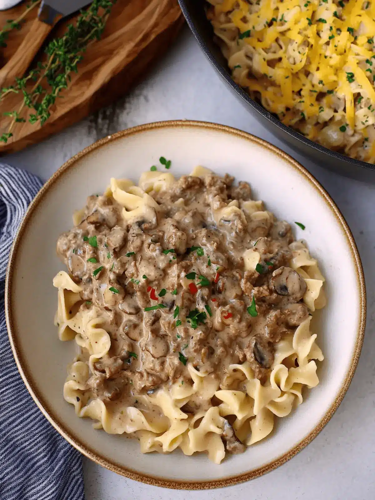 Savory Ground Beef Stroganoff Without Cream of Mushroom Soup 2 Ground Beef Stroganoff (without Cream of Mushroom Soup)