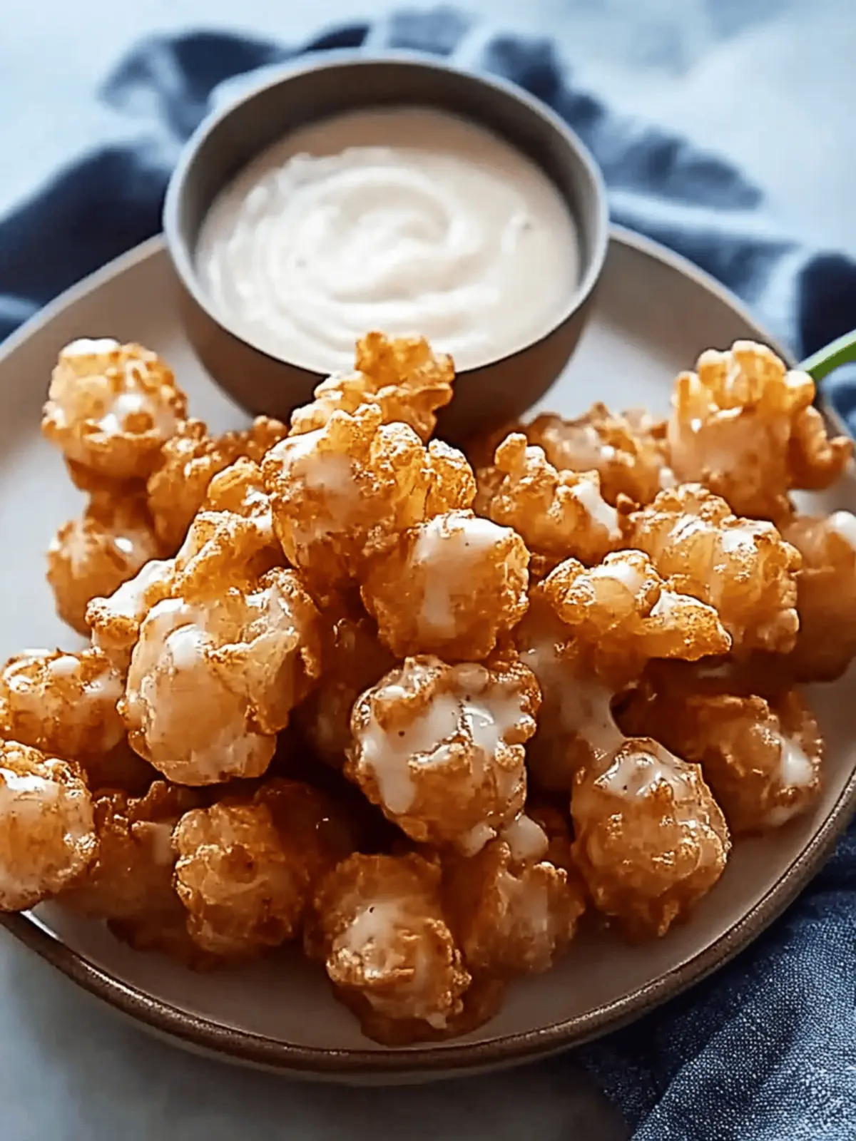 Bite-Sized Blooming Onions with Buttermilk Ranch Dip Delight 2 Bite-Sized Blooming Onions with Buttermilk Ranch Dip