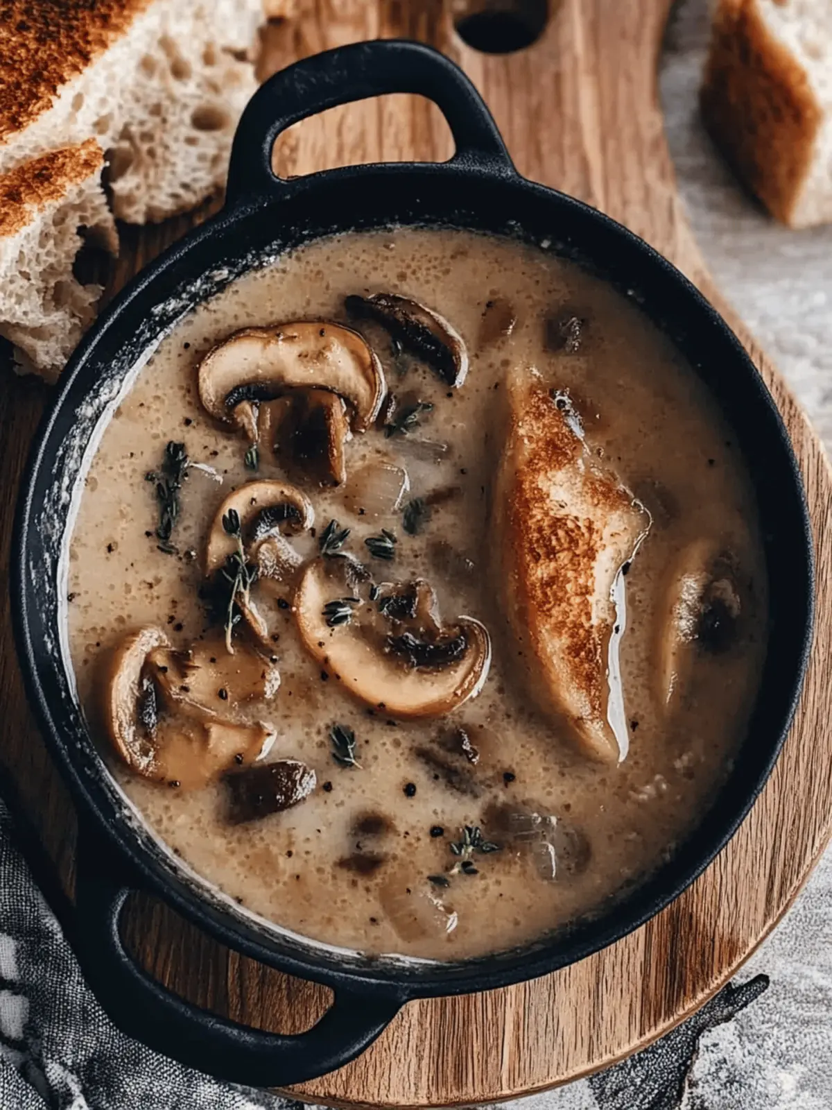 Cozy Mushroom Soup: A Creamy Hug in a Bowl for Cold Days 2 Cozy Mushroom Soup