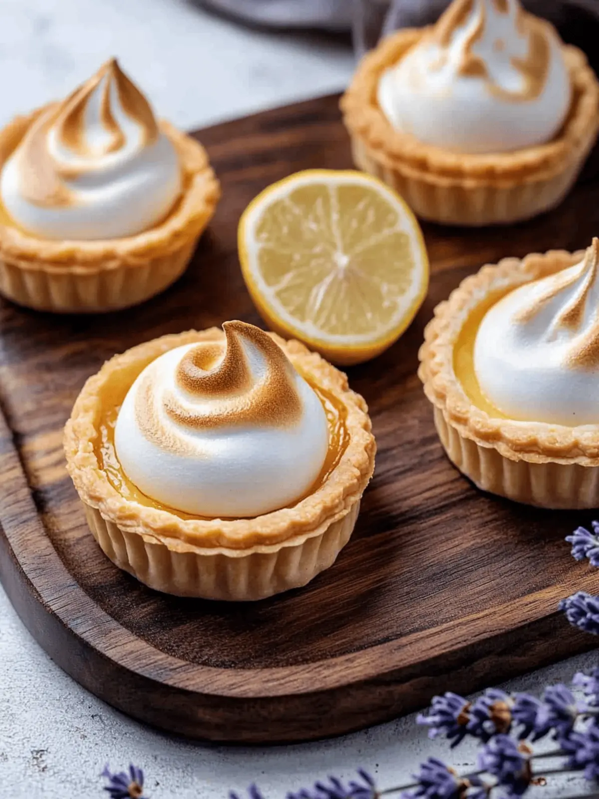 Lavender Lemon Meringue Tarts for a Bright Summer Delight 4 Lavender Lemon Meringue Tarts