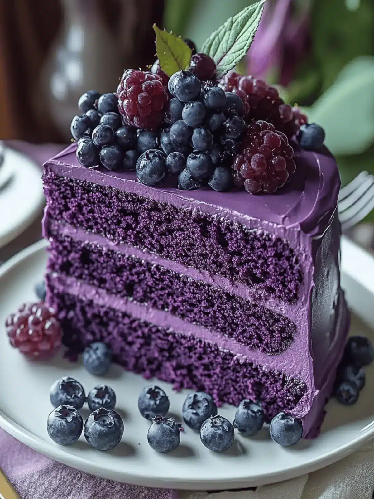 Royal Purple Velvet Cake with Creamy Vanilla Frosting Magic 3 Royal Purple Velvet Cake with Creamy Vanilla Frosting