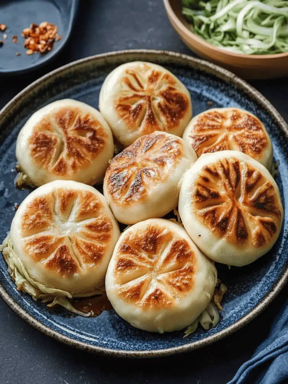 Savor Pan-Fried Cabbage and Noodle Buns Like a Pro Chef 2 Pan-Fried Cabbage and Noodle Buns