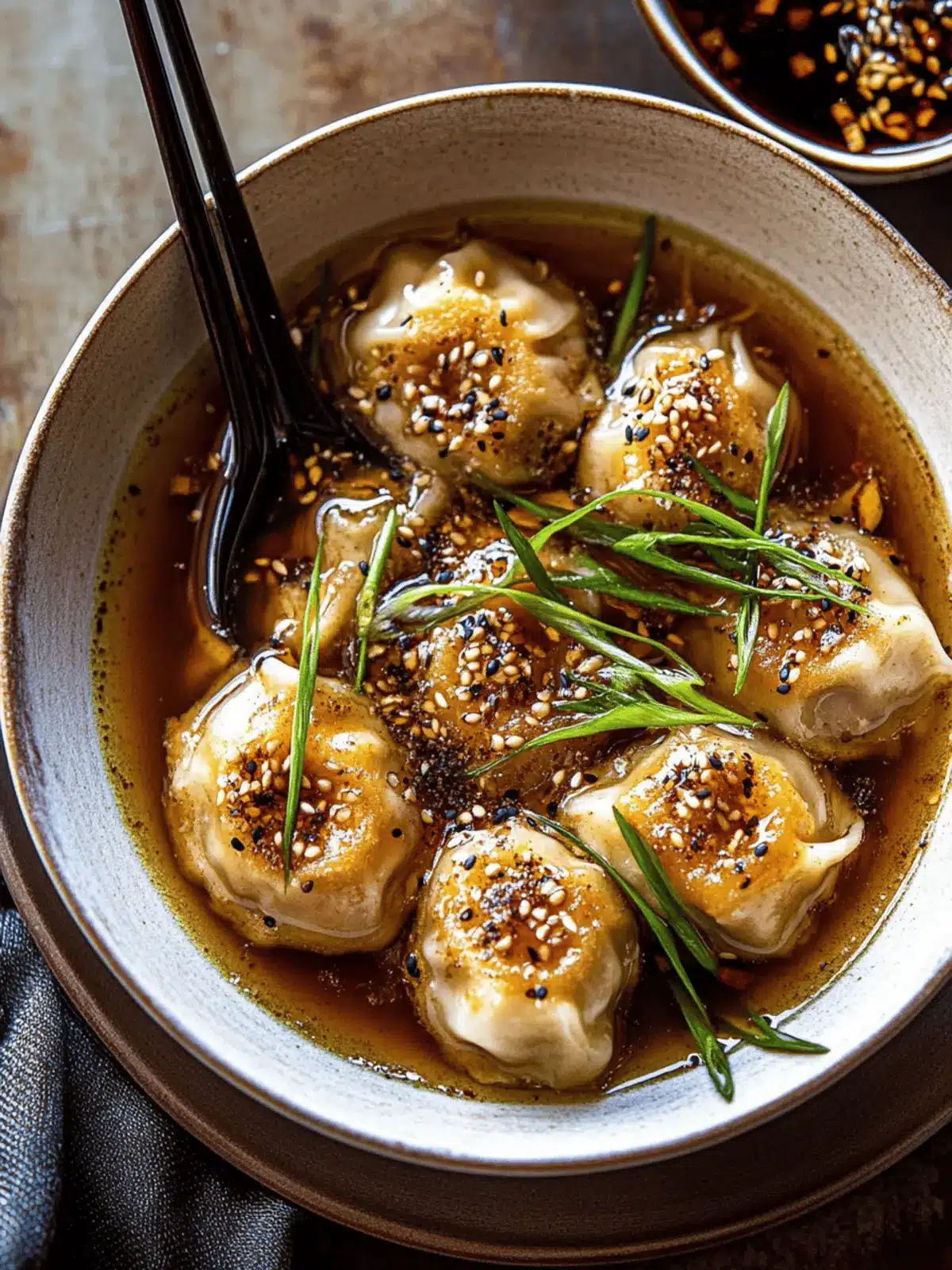 Chili Crisp Butternut Squash Dumplings with Ginger Soy Broth 2 Chili Crisp Butternut Squash Dumplings in Ginger Soy Broth