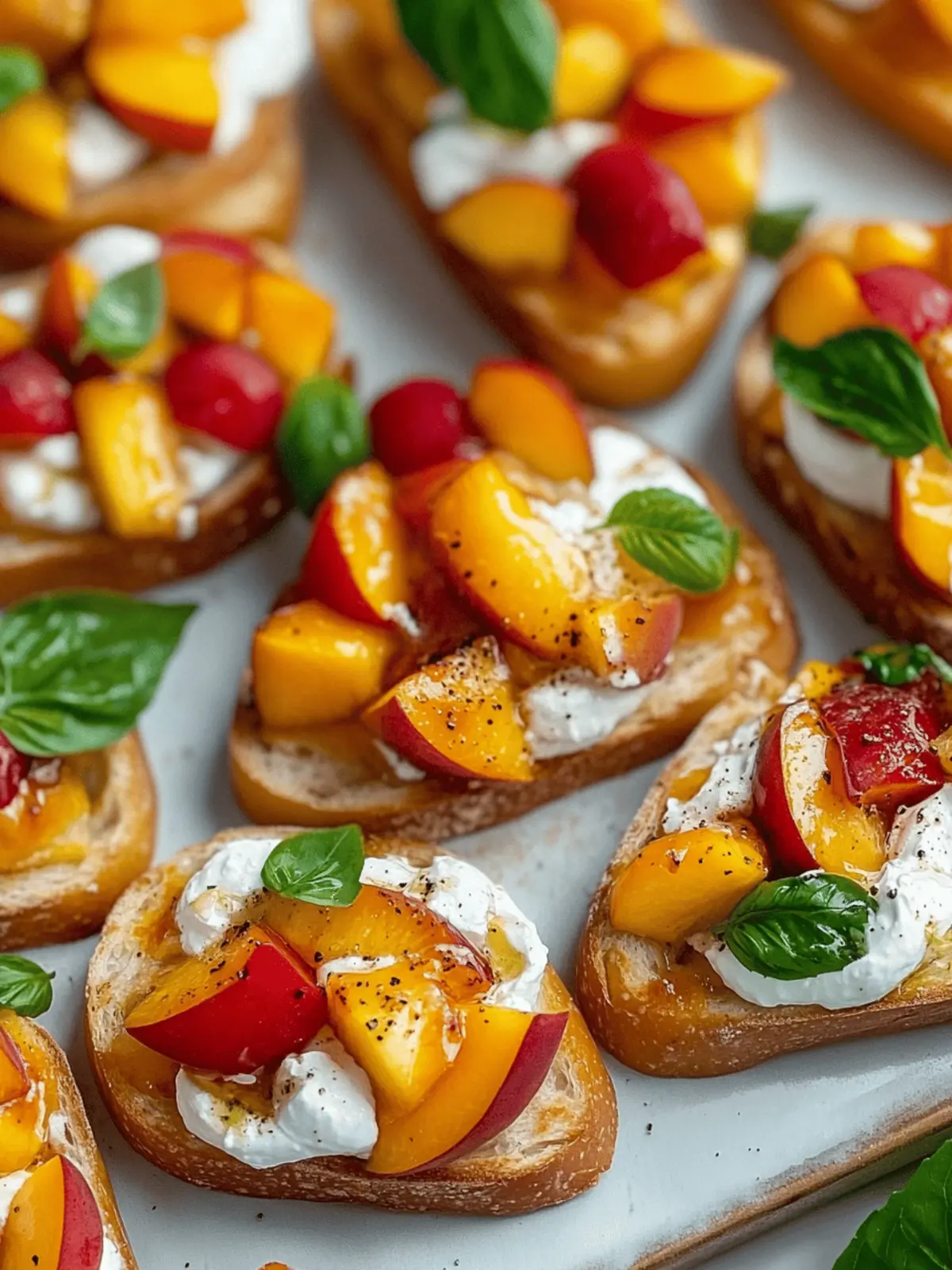Sun-Kissed Peach Bruschetta: Summer's Favorite Appetizer 5 Sun-Kissed Peach Bruschetta