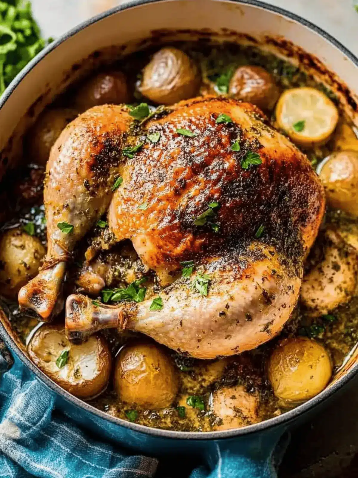 Lemon Herb Pot Roast Chicken: A Creamy Comfort Feast 2 Lemon Herb Pot Roast Chicken