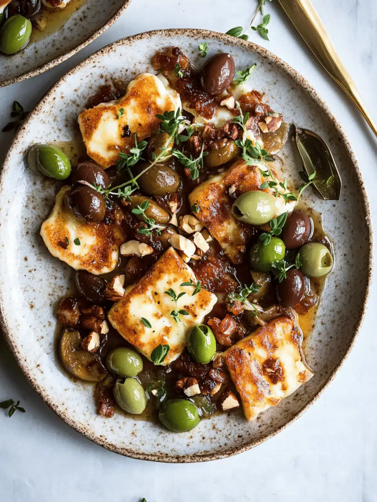 Delicious Pan-Fried Halloumi Cheese with Olives & Hazelnuts 3 Pan-Fried Halloumi Cheese with Olives & Hazelnuts