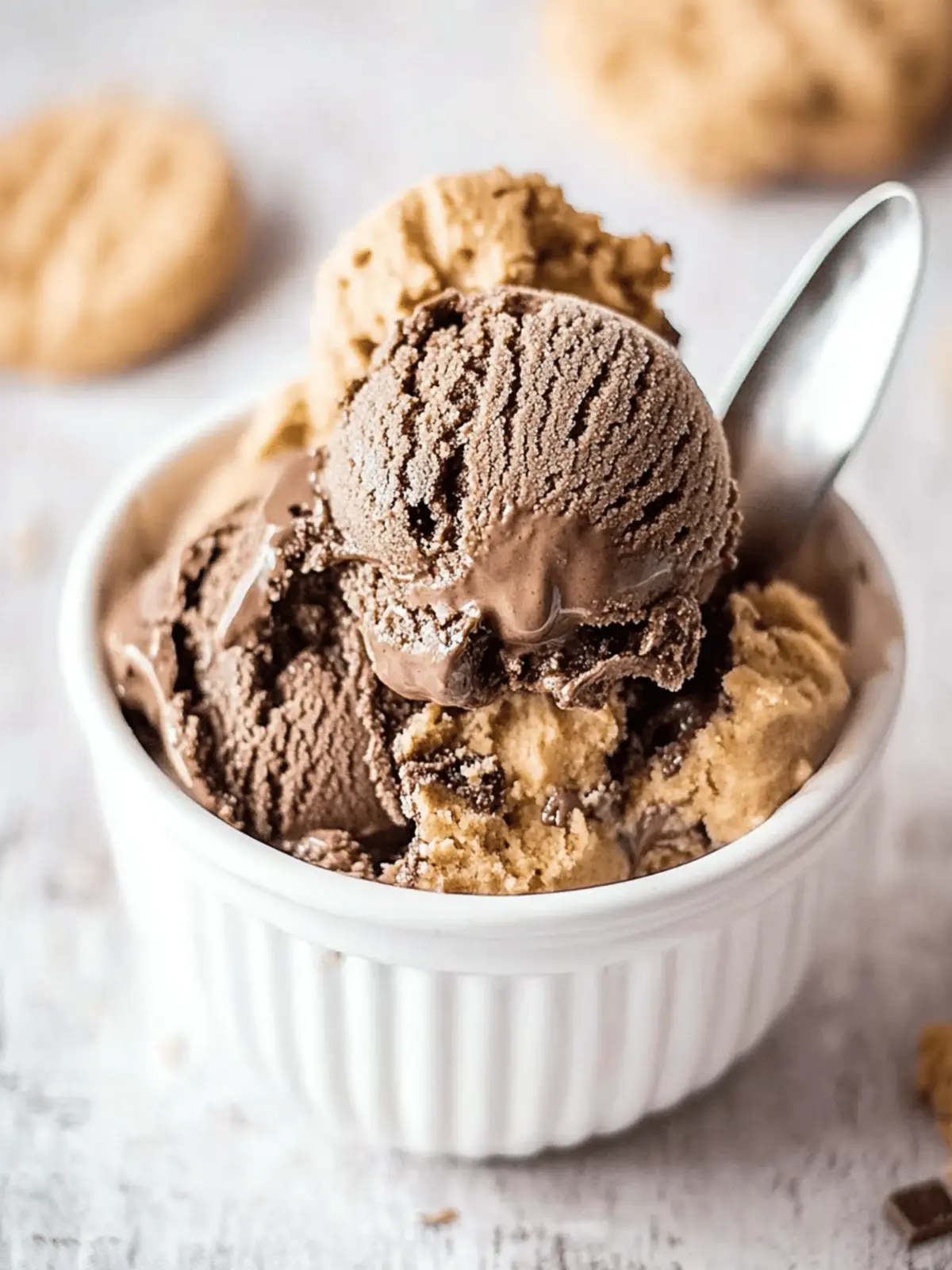 No Churn Chocolate Peanut Butter Cookie Ice Cream Bliss 4 No Churn Chocolate Peanut Butter Cookie Ice Cream